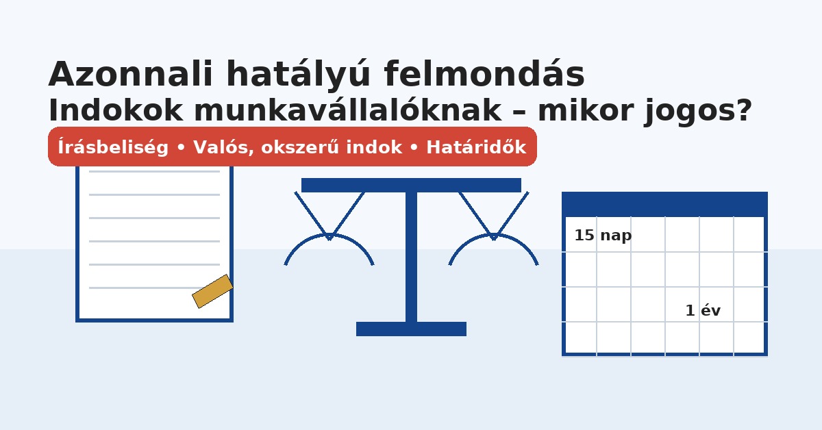 Azonnali hatályú felmondás munkavállalóként – mik az indokok, és hogyan tegyen jogszerűen?