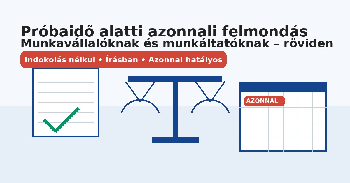 Próbaidő alatti azonnali felmondás – mit tehet jogszerűen?