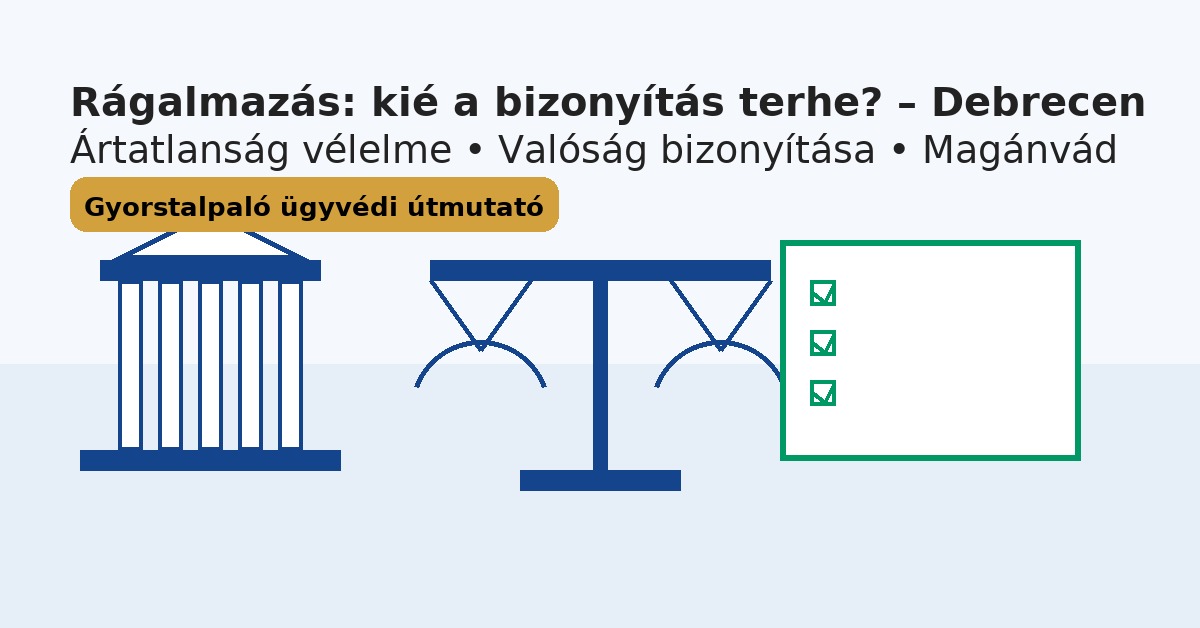 Rágalmazás: kié a bizonyítás terhe? – Debrecen